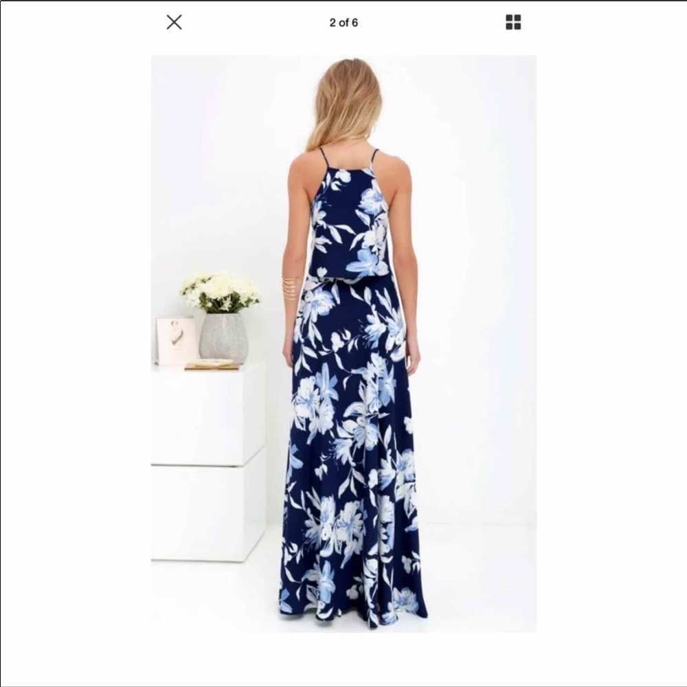 Love for Lanai Navy Floral Two Piece Dress